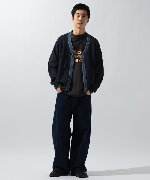 niko and...（ニコアンド）の「デニム切り替えカーディガン（カーディガン/ボレロ・メンズ・ネイビー/キャメル/ライトグレー・MEDIUM/LARGE）」の16枚目の写真