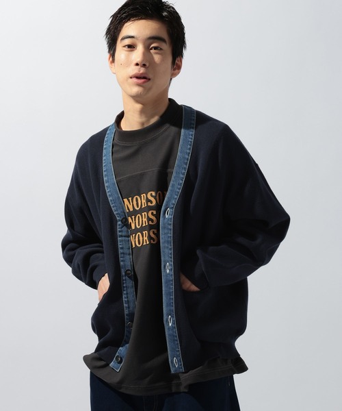 niko and...（ニコアンド）の「デニム切り替えカーディガン（カーディガン/ボレロ・メンズ・ネイビー/キャメル/ライトグレー・MEDIUM/LARGE）」の18枚目の写真