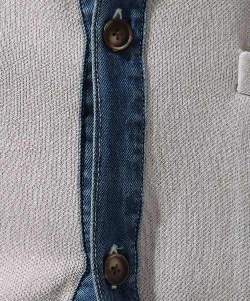 niko and...（ニコアンド）の「デニム切り替えカーディガン（カーディガン/ボレロ・メンズ・ネイビー/キャメル/ライトグレー・MEDIUM/LARGE）」の4枚目の写真