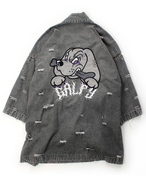 GALFY(ガルフィー)の「【GALFY/ガルフィー】バチバチピアス甚平(浴衣・メンズ・ブラック/ブルー/グレー・L/XL)」の8枚目の写真