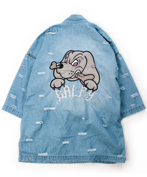GALFY(ガルフィー)の「【GALFY/ガルフィー】バチバチピアス甚平(浴衣・メンズ・ブラック/ブルー/グレー・L/XL)」の9枚目の写真