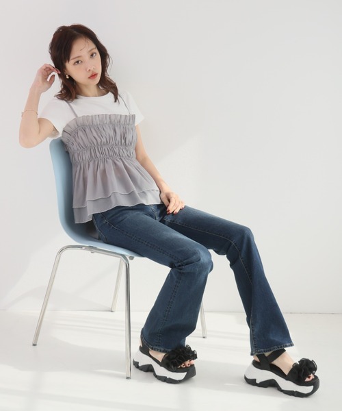 VIVIAN(ヴィヴィアン)の「ラメシアーフリル厚底ストラップスポーツサンダル ZOZOTOWN+オフィシャルサイト限定商品(サンダル・レディース・アイボリー/ブラック・L/M/S)」の18枚目の写真