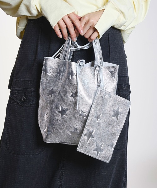 ROSE BUD(ローズバッド)の「(MILLELA FIRENZE)STAR MINI TOTE BAG(ショルダーバッグ・レディース・シルバー・ONE SIZE)」の1枚目の写真