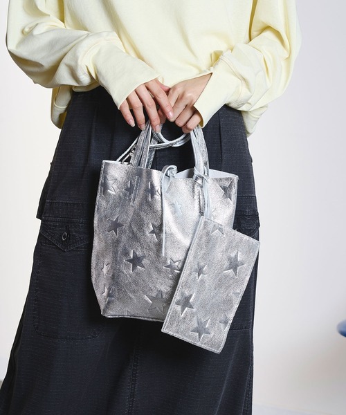 ROSE BUD(ローズバッド)の「(MILLELA FIRENZE)STAR MINI TOTE BAG(ショルダーバッグ・レディース・シルバー・ONE SIZE)」の2枚目の写真