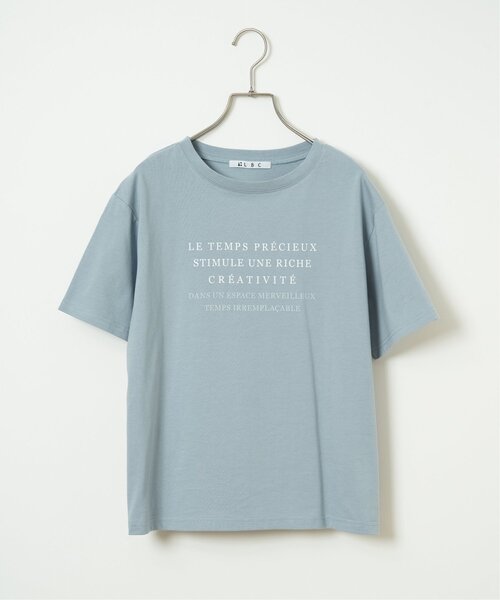 LBC(エルビーシー)の「コットンロゴプリントTシャツ(Tシャツ/カットソー・レディース・その他1/ベージュ/ブルー系その他/コーラル/チャコール/ホワイト・M/L)」の9枚目の写真