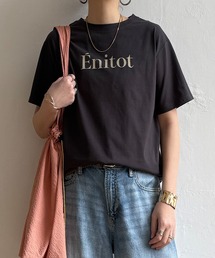 コットンロゴプリントTシャツ