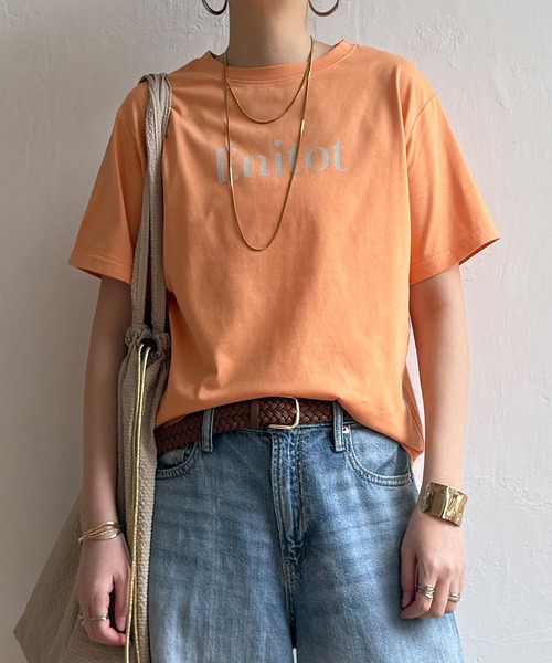 LBC(エルビーシー)の「コットンロゴプリントTシャツ(Tシャツ/カットソー・レディース・その他1/ベージュ/ブルー系その他/コーラル/チャコール/ホワイト・M/L)」の5枚目の写真