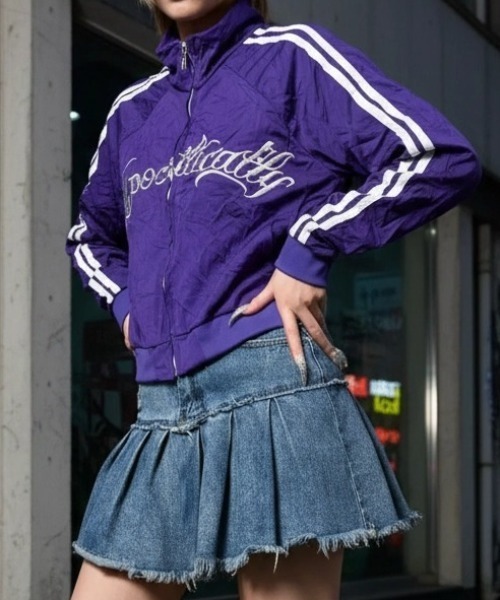 A'GEM/9 × .kom『A'gem/エージェム』Cropped Line Track Jacket /短丈
