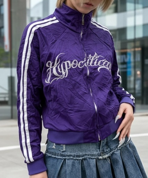 A'GEM/9 × .kom『A'gem/エージェム』Cropped Line Track Jacket /短丈