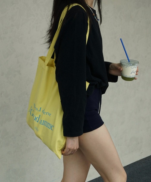 LAC-VERT（ラック・ヴェール）の「カラフルロゴトートバッグ（トートバッグ・レディース・ピンク/イエロー・FREE）」の7枚目の写真