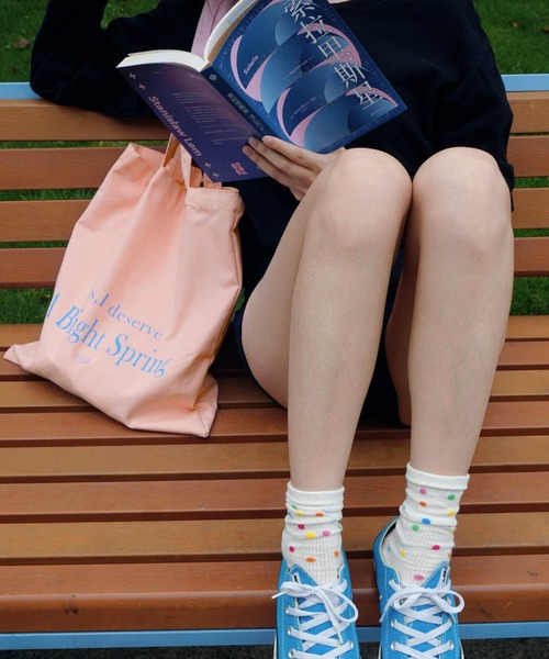 LAC-VERT（ラック・ヴェール）の「カラフルロゴトートバッグ（トートバッグ・レディース・ピンク/イエロー・FREE）」の15枚目の写真