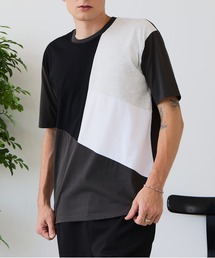 【ZERO STAIN/ゼロステイン】汗染みの目立ちにくいTシャツ ZEROSTAIN 切り替えデザインTシャツ 防汚 UVカット 綿タッチ・厚手