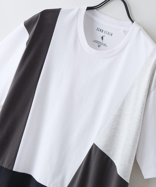 LB/S (エルビーエス)の「【ZERO STAIN/ゼロステイン】汗染みの目立ちにくいTシャツ ZEROSTAIN 切り替えデザインTシャツ 防汚 UVカット 綿タッチ・厚手(Tシャツ/カットソー・メンズ・ホワイト系その他2/ブルー系その他3/ブラック系その他2/ブルー系その他/ホワイト系その他3/ホワイト系その他・X-LARGE/LARGE/MEDIUM)」の11枚目の写真