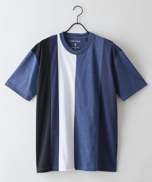 LB/S (エルビーエス)の「【ZERO STAIN/ゼロステイン】汗染みの目立ちにくいTシャツ ZEROSTAIN 切り替えデザインTシャツ 防汚 UVカット 綿タッチ・厚手(Tシャツ/カットソー・メンズ・ホワイト系その他2/ブルー系その他3/ブラック系その他2/ブルー系その他/ホワイト系その他3/ホワイト系その他・X-LARGE/LARGE/MEDIUM)」の14枚目の写真