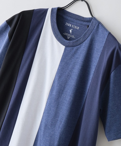 LB/S (エルビーエス)の「【ZERO STAIN/ゼロステイン】汗染みの目立ちにくいTシャツ ZEROSTAIN 切り替えデザインTシャツ 防汚 UVカット 綿タッチ・厚手(Tシャツ/カットソー・メンズ・ホワイト系その他2/ブルー系その他3/ブラック系その他2/ブルー系その他/ホワイト系その他3/ホワイト系その他・X-LARGE/LARGE/MEDIUM)」の15枚目の写真
