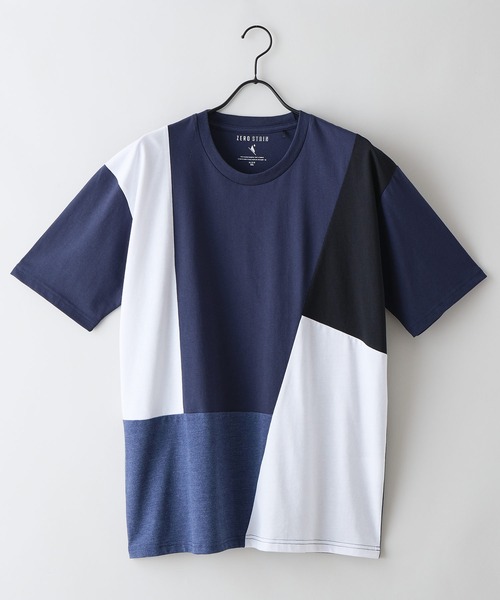 LB/S (エルビーエス)の「【ZERO STAIN/ゼロステイン】汗染みの目立ちにくいTシャツ ZEROSTAIN 切り替えデザインTシャツ 防汚 UVカット 綿タッチ・厚手(Tシャツ/カットソー・メンズ・ホワイト系その他2/ブルー系その他3/ブラック系その他2/ブルー系その他/ホワイト系その他3/ホワイト系その他・X-LARGE/LARGE/MEDIUM)」の7枚目の写真
