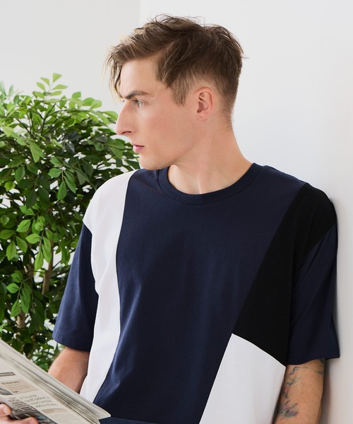 LB/S (エルビーエス)の「【ZERO STAIN/ゼロステイン】汗染みの目立ちにくいTシャツ ZEROSTAIN 切り替えデザインTシャツ 防汚 UVカット 綿タッチ・厚手(Tシャツ/カットソー・メンズ・ホワイト系その他2/ブルー系その他3/ブラック系その他2/ブルー系その他/ホワイト系その他3/ホワイト系その他・X-LARGE/LARGE/MEDIUM)」の22枚目の写真
