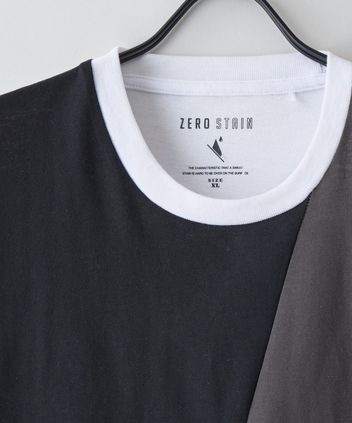 LB/S (エルビーエス)の「【ZERO STAIN/ゼロステイン】汗染みの目立ちにくいTシャツ ZEROSTAIN 切り替えデザインTシャツ 防汚 UVカット 綿タッチ・厚手(Tシャツ/カットソー・メンズ・ホワイト系その他2/ブルー系その他3/ブラック系その他2/ブルー系その他/ホワイト系その他3/ホワイト系その他・X-LARGE/LARGE/MEDIUM)」の16枚目の写真