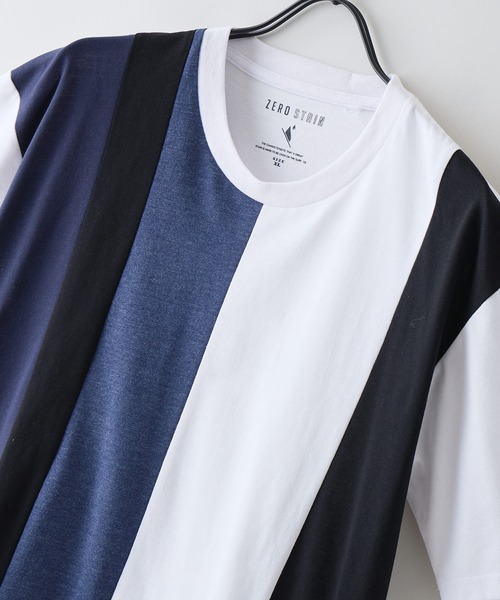 LB/S (エルビーエス)の「【ZERO STAIN/ゼロステイン】汗染みの目立ちにくいTシャツ ZEROSTAIN 切り替えデザインTシャツ 防汚 UVカット 綿タッチ・厚手(Tシャツ/カットソー・メンズ・ホワイト系その他2/ブルー系その他3/ブラック系その他2/ブルー系その他/ホワイト系その他3/ホワイト系その他・X-LARGE/LARGE/MEDIUM)」の21枚目の写真