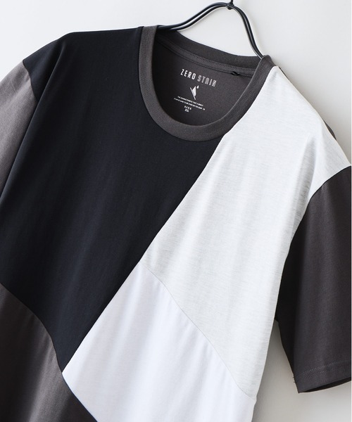 LB/S (エルビーエス)の「【ZERO STAIN/ゼロステイン】汗染みの目立ちにくいTシャツ ZEROSTAIN 切り替えデザインTシャツ 防汚 UVカット 綿タッチ・厚手(Tシャツ/カットソー・メンズ・ホワイト系その他2/ブルー系その他3/ブラック系その他2/ブルー系その他/ホワイト系その他3/ホワイト系その他・X-LARGE/LARGE/MEDIUM)」の13枚目の写真