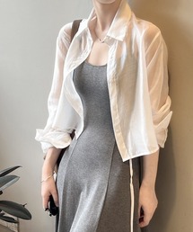 somnium（ソムニウム）の「シアーシャツ レディース 羽織り シースルー 長袖 軽量 薄手 韓国ファッション（シャツ/ブラウス）」