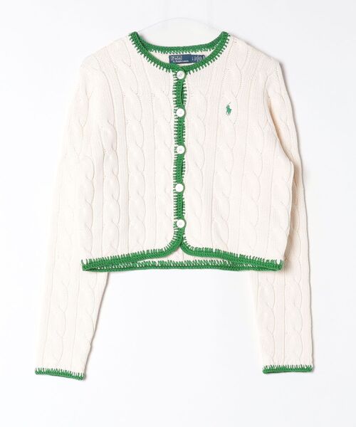 POLO RALPH LAUREN(ポロ ラルフ ローレン)の「ケーブルニット クロップド カーディガン(カーディガン/ボレロ・レディース・ナチュラル・S/M/L/XS)」の6枚目の写真