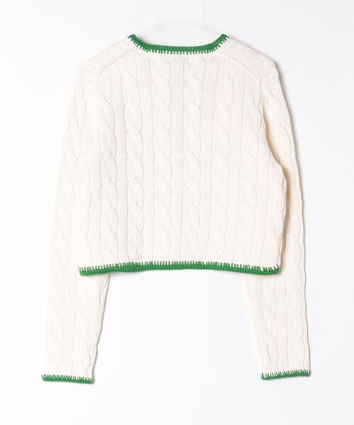 POLO RALPH LAUREN(ポロ ラルフ ローレン)の「ケーブルニット クロップド カーディガン(カーディガン/ボレロ・レディース・ナチュラル・S/M/L/XS)」の7枚目の写真