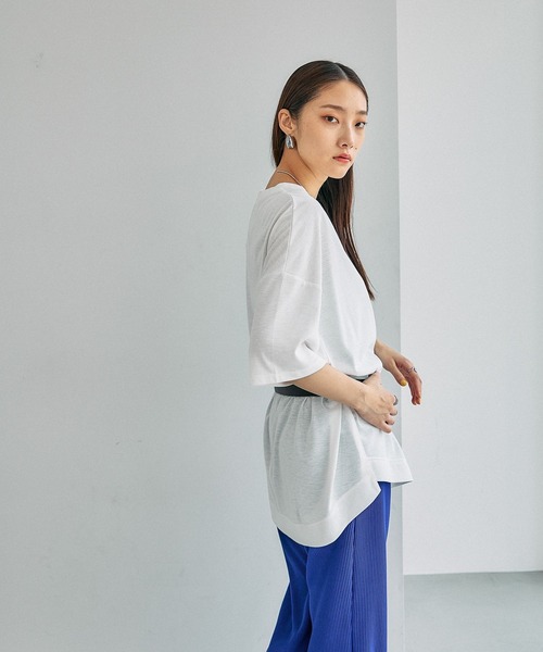 LEPSIM(レプシィム)の「《スグッカワ》ラウンドBIGT 639427【KKfashion紹介アイテム】(Tシャツ/カットソー・レディース・ブラック/ブラウン/オフホワイト/チャコールグレー/オレンジ・FREE)」の18枚目の写真