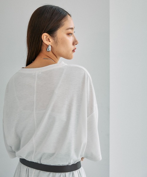 LEPSIM(レプシィム)の「《スグッカワ》ラウンドBIGT 639427【KKfashion紹介アイテム】(Tシャツ/カットソー・レディース・ブラック/ブラウン/オフホワイト/チャコールグレー/オレンジ・FREE)」の19枚目の写真
