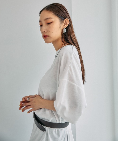 LEPSIM(レプシィム)の「《スグッカワ》ラウンドBIGT 639427【KKfashion紹介アイテム】(Tシャツ/カットソー・レディース・ブラック/ブラウン/オフホワイト/チャコールグレー/オレンジ・FREE)」の20枚目の写真