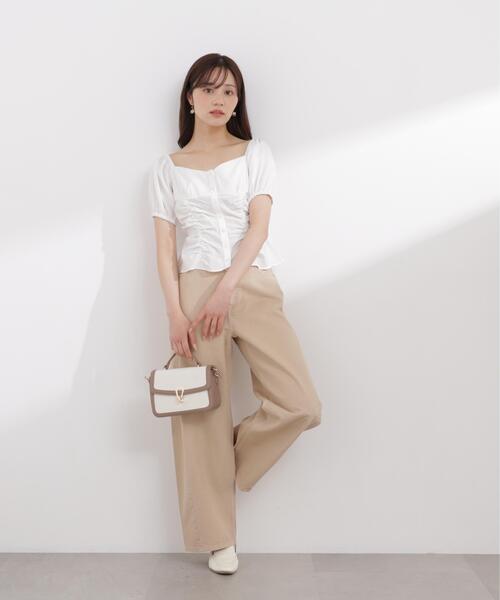 PROPORTION BODY DRESSING(プロポーションボディドレッシング)の「【加藤栞さん着用】<a>パフスリーブドロストブラウス / 1216119402(シャツ/ブラウス・レディース・ブルー/ホワイト/イエロー・FREE)」の6枚目の写真