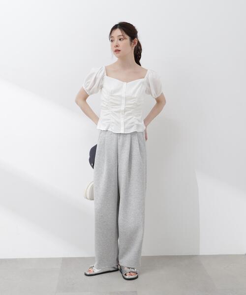 PROPORTION BODY DRESSING(プロポーションボディドレッシング)の「【加藤栞さん着用】<a>パフスリーブドロストブラウス / 1216119402(シャツ/ブラウス・レディース・ブルー/ホワイト/イエロー・FREE)」の12枚目の写真