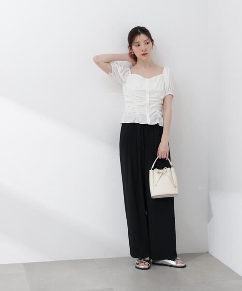 PROPORTION BODY DRESSING(プロポーションボディドレッシング)の「【加藤栞さん着用】<a>パフスリーブドロストブラウス / 1216119402(シャツ/ブラウス・レディース・ブルー/ホワイト/イエロー・FREE)」の17枚目の写真