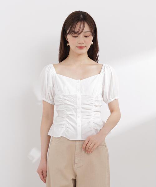 PROPORTION BODY DRESSING(プロポーションボディドレッシング)の「【加藤栞さん着用】<a>パフスリーブドロストブラウス / 1216119402(シャツ/ブラウス・レディース・ブルー/ホワイト/イエロー・FREE)」の20枚目の写真