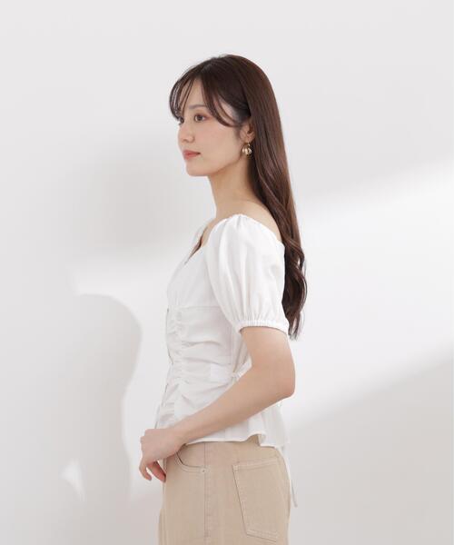 PROPORTION BODY DRESSING(プロポーションボディドレッシング)の「【加藤栞さん着用】<a>パフスリーブドロストブラウス / 1216119402(シャツ/ブラウス・レディース・ブルー/ホワイト/イエロー・FREE)」の21枚目の写真