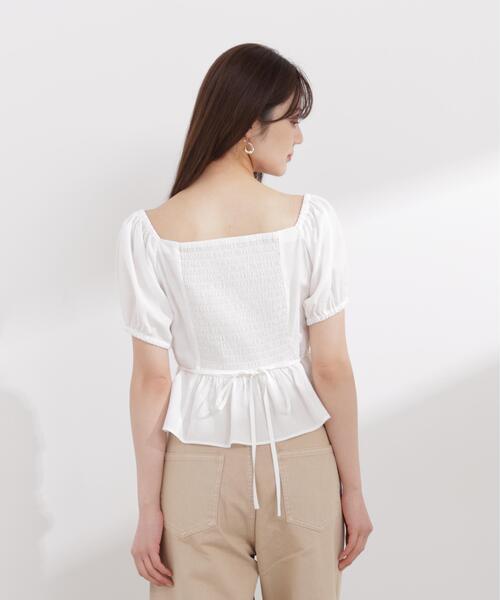 PROPORTION BODY DRESSING(プロポーションボディドレッシング)の「【加藤栞さん着用】<a>パフスリーブドロストブラウス / 1216119402(シャツ/ブラウス・レディース・ブルー/ホワイト/イエロー・FREE)」の22枚目の写真