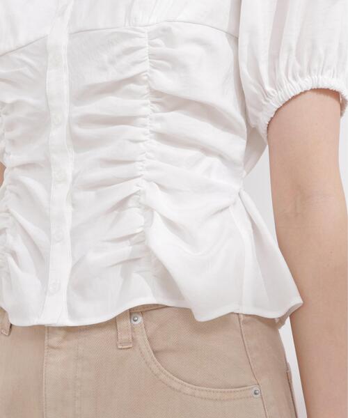 PROPORTION BODY DRESSING（プロポーションボディドレッシング）の「【加藤栞さん着用】＜ａ＞パフスリーブドロストブラウス / 1216119402（シャツ/ブラウス・レディース・ブルー/ホワイト/イエロー・FREE）」の19枚目の写真