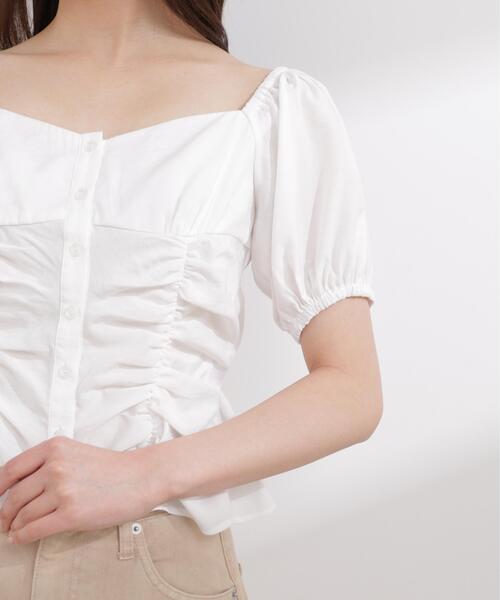 PROPORTION BODY DRESSING（プロポーションボディドレッシング）の「【加藤栞さん着用】＜ａ＞パフスリーブドロストブラウス / 1216119402（シャツ/ブラウス・レディース・ブルー/ホワイト/イエロー・FREE）」の20枚目の写真