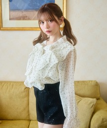 TITTY&CO. | ドットフリルブラウス(シャツ/ブラウス)