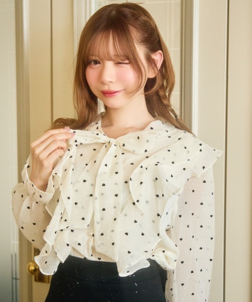 TITTY&CO.（ティティーアンドコー）の「ドットフリルブラウス（シャツ/ブラウス・レディース・ホワイト系その他/ホワイト・FREE）」の7枚目の写真