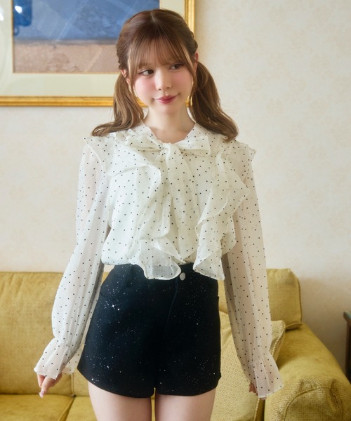 TITTY&CO.（ティティーアンドコー）の「ドットフリルブラウス（シャツ/ブラウス・レディース・ホワイト系その他/ホワイト・FREE）」の17枚目の写真