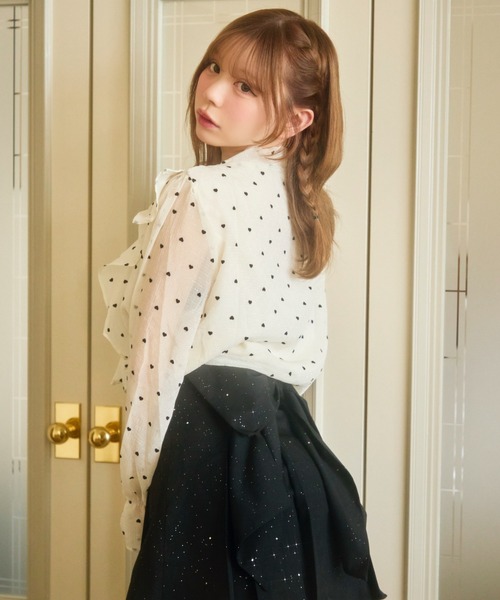 TITTY&CO.（ティティーアンドコー）の「ドットフリルブラウス（シャツ/ブラウス・レディース・ホワイト系その他/ホワイト・FREE）」の3枚目の写真