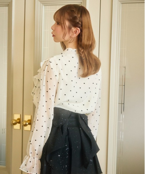 TITTY&CO.（ティティーアンドコー）の「ドットフリルブラウス（シャツ/ブラウス・レディース・ホワイト系その他/ホワイト・FREE）」の5枚目の写真