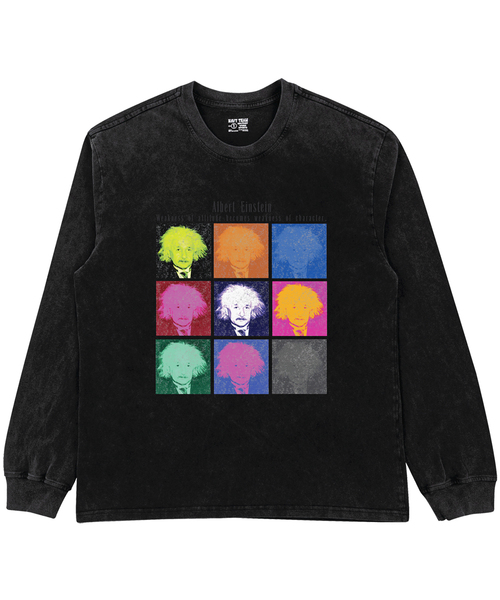 NAVYTEAM(ネイビーチーム)の「EINSTEIN ピグメントダイングロングTシャツ(Tシャツ/カットソー・レディース・ブラック・1/2/3)」の1枚目の写真
