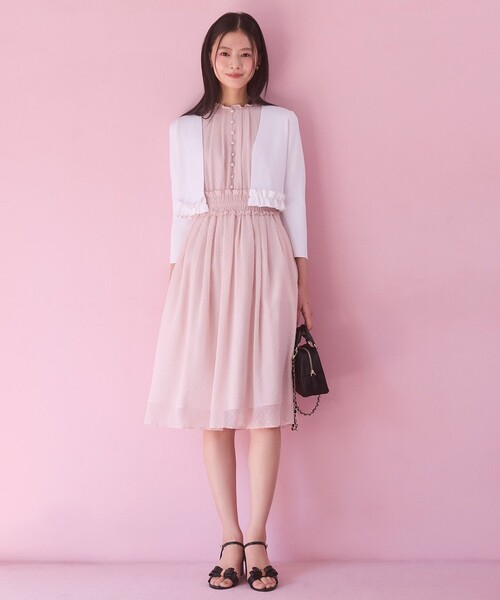 TOCCA(トッカ)の「WHIP AIR BOLERO ボレロ(カーディガン/ボレロ・レディース・アイボリー系/ピンク系・SMALL/MEDIUM)」の3枚目の写真