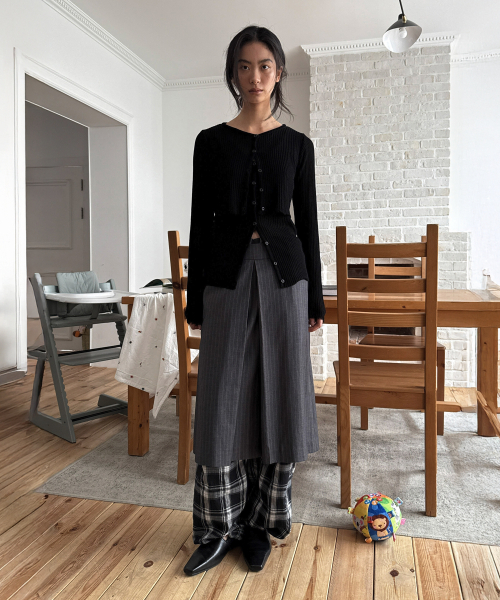 DIAGONAL(ダイアゴナル)の「TWIN LAYER KNIT TOP (black)(カーディガン/ボレロ・レディース・その他・FREE)」の4枚目の写真