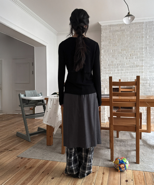 DIAGONAL(ダイアゴナル)の「TWIN LAYER KNIT TOP (black)(カーディガン/ボレロ・レディース・その他・FREE)」の7枚目の写真