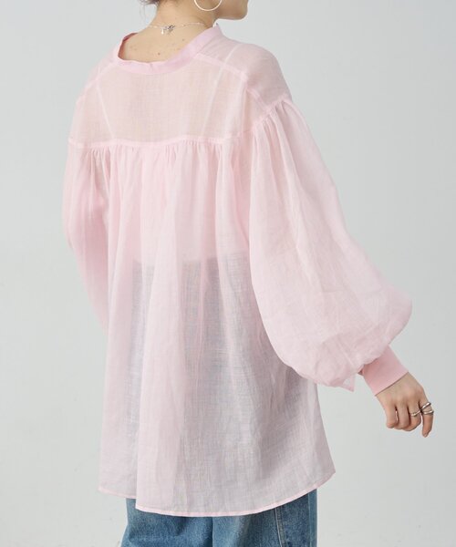 BEARDSLEY(ビアズリー)の「ラミーソデボリュームシャツ(シャツ/ブラウス・レディース・サックスブルー/ピンク/ホワイト・FREE)」の5枚目の写真