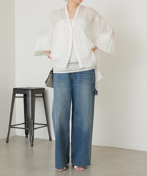 BEARDSLEY(ビアズリー)の「ラミーソデボリュームシャツ(シャツ/ブラウス・レディース・サックスブルー/ピンク/ホワイト・FREE)」の7枚目の写真