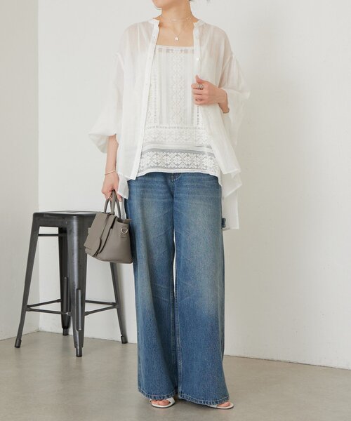 BEARDSLEY(ビアズリー)の「ラミーソデボリュームシャツ(シャツ/ブラウス・レディース・サックスブルー/ピンク/ホワイト・FREE)」の8枚目の写真